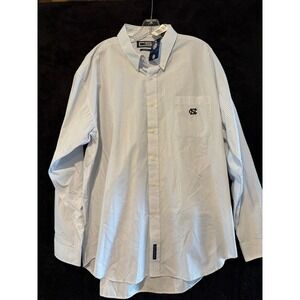 Crable Sportswear XXL Mens NCAA UNC Tar Heels Striped‎ Button Down Shirt